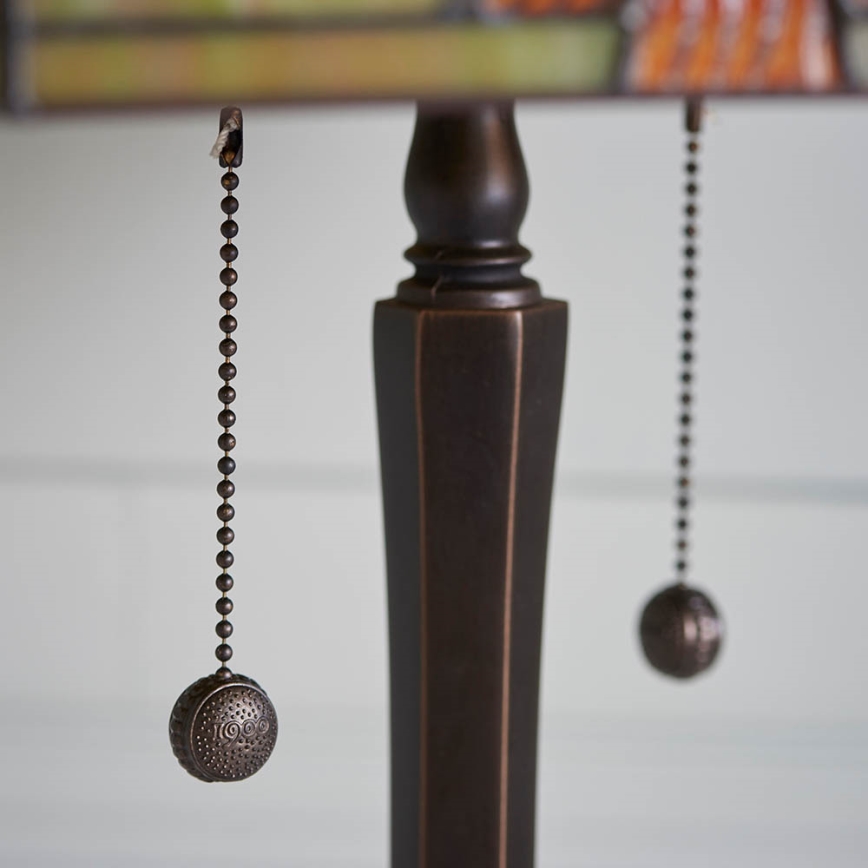 Endon 64286 - Galda lampa Tiffany NEVADA 2xE27/60W/230V diam. 40 cm