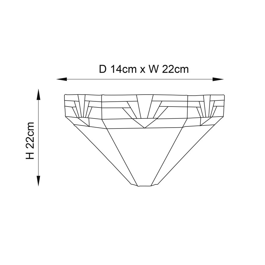 Endon 64288 - Sienas gaismeklis Tiffany NEVADA 1xE14/40W/230V