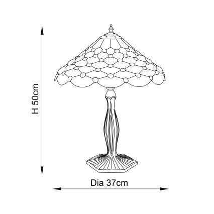 Endon 64301 - Galda lampa PEARL 1xE27/60W/230V d. 37 cm