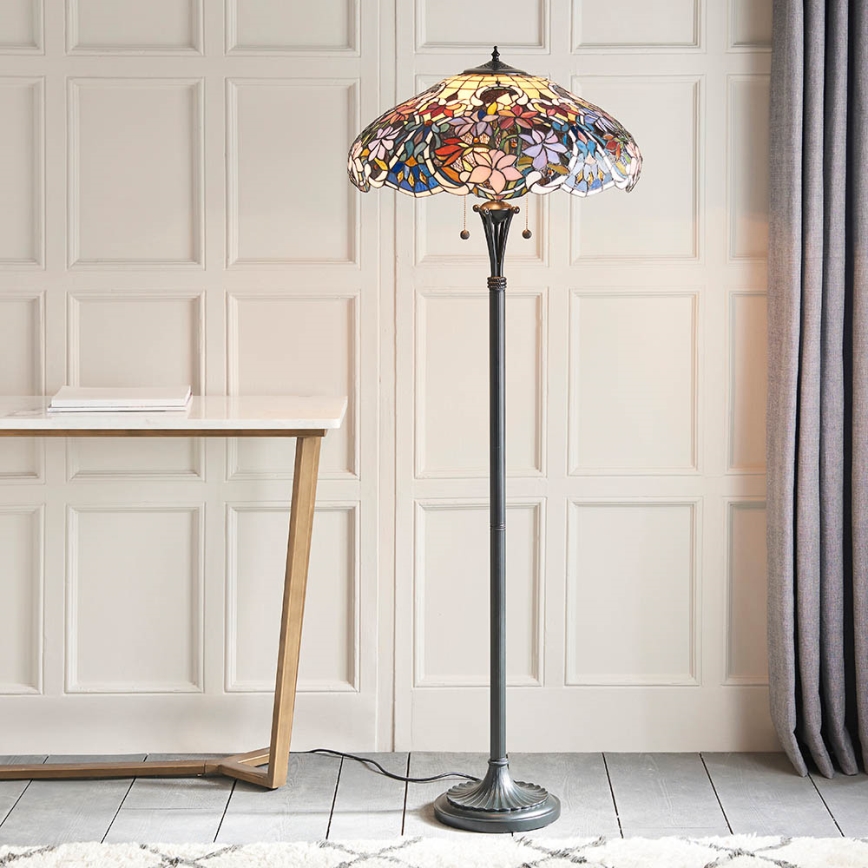 Endon 64323 - Grīdas lampa SULLIVAN 2xE27/60W/230V diam. 56 cm