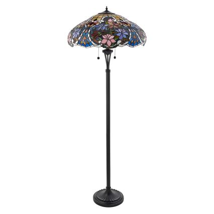 Endon 64323 - Grīdas lampa Tiffany SULLIVAN 2xE27/60W/230V Ø 56 cm