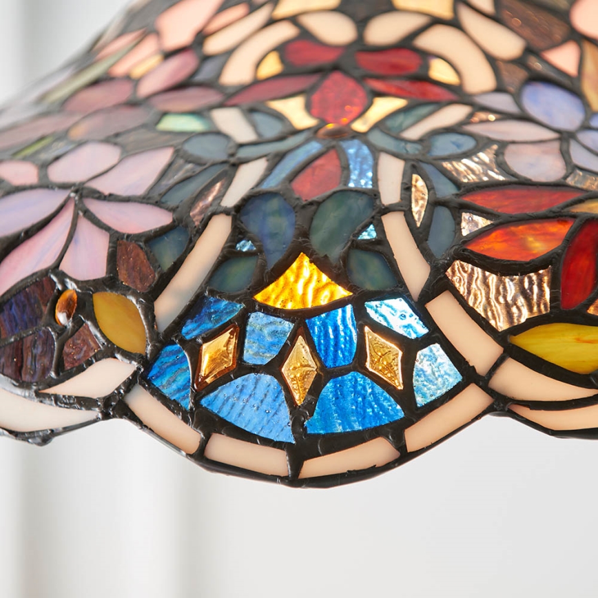 Endon 64325 - Lustra ar ķēdi Tiffany SULLIVAN 1xE27/60W/230V diam. 40 cm