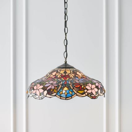 Endon 64325 - Pakaramā lustra uz ķēdes SULLIVAN 1xE27/60W/230V pr. 40 cm