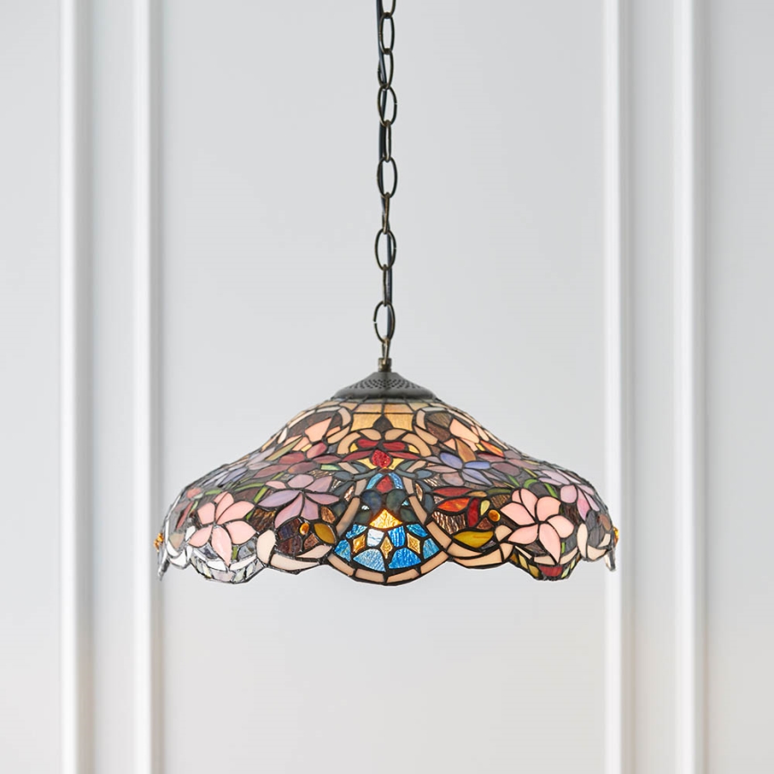 Endon 64325 - Pakaramā lustra uz ķēdes SULLIVAN 1xE27/60W/230V pr. 40 cm