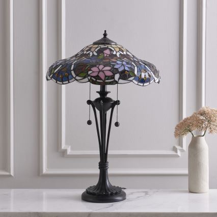 Endon 64326 - Galda lampa SULLIVAN 2xE27/60W/230V d. 40 cm