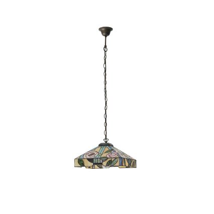 Endon 64385 - Lustra uz ķēdes Tiffany WILLOW 1x E27/60W/230V Ø 35 cm