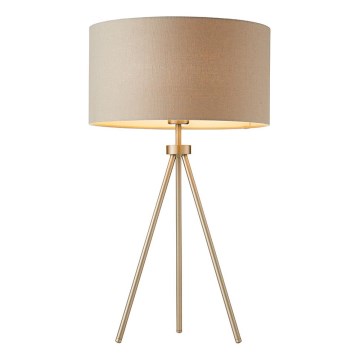 Endon 66986 - Galda lampa TRI 1xE27/40W/230V misiņš/bēšs