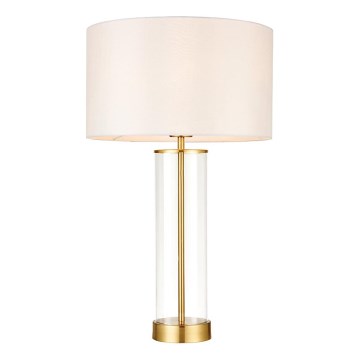 Endon 68802 - Aptumšojama galda lampa LESSINA ar skārienjutīgu vadību 1xE27/10W/230V zelta/balta