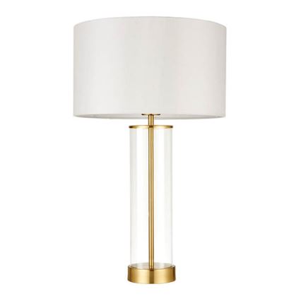 Endon 68802 - Aptumšojama galda lampa LESSINA ar skārienjutīgu vadību 1xE27/10W/230V zelta/balta