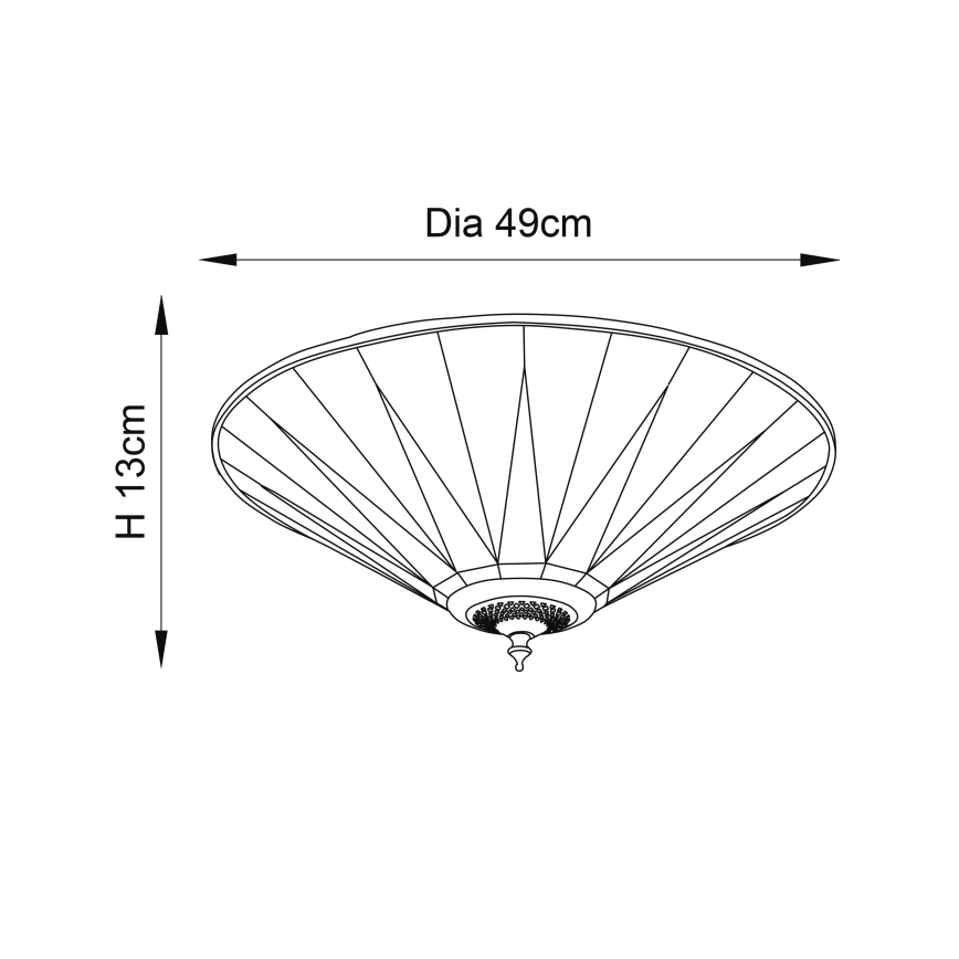 Endon 70240 - Griestu lampa Tiffany DARK STAR 2xE27/40W/230V Ø 49 cm