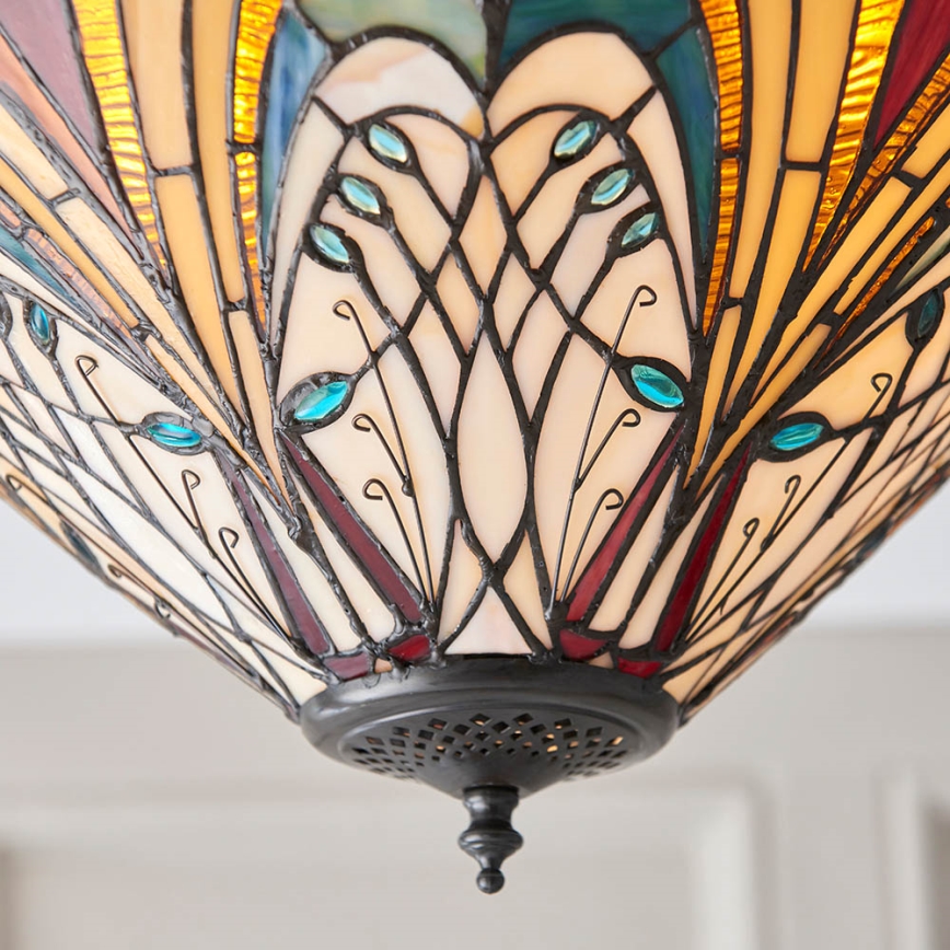 Endon 70241 - Griestu lampa Tiffany HECTOR 2xE27/60W/230V Ø 40 cm