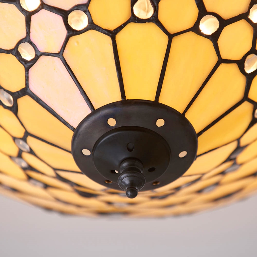 Endon 70242 - Griestu gaismeklis Tiffany PEARL 2xE27/60W/230V Ø 37 cm