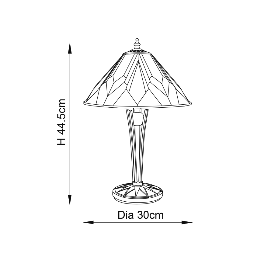 Endon 70365 - Galda lampa ASTORIA 1xE14/40W/230V d. 30 cm