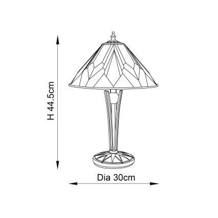 Endon 70365 - Galda lampa Tiffany ASTORIA 1xE14/40W/230V Ø 30 cm