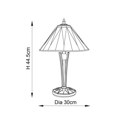 Endon 70367 - Galda lampa Tiffany DARK STAR 1xE14/40W/230V diam. 30 cm