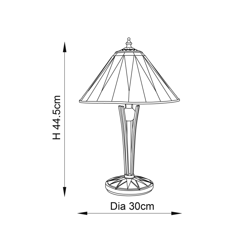 Endon 70367 - Galda lampa Tiffany DARK STAR 1xE14/40W/230V diam. 30 cm