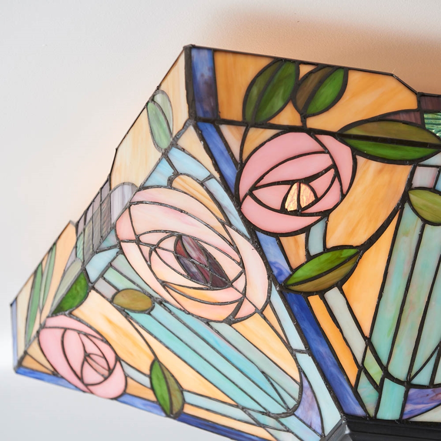 Endon 70698 - Griestu gaismeklis Tiffany WILLOW 2xE27/60W/230V