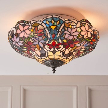 Endon 70709 - Griestu gaismeklis Tiffany SULLIVAN 2xE27/60W/230V Ø 40 cm