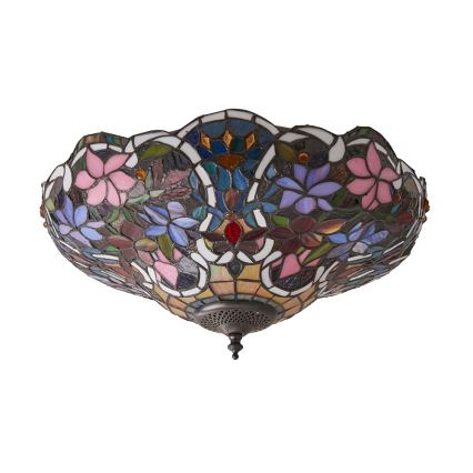 Endon 70709 - Griestu gaismeklis Tiffany SULLIVAN 2xE27/60W/230V Ø 40 cm