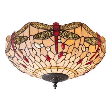 Endon 70723 - Griestu lampa Tiffany DRAGONFLY 2xE27/60W/230V Ø 41 cm