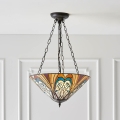Endon 70750 - Lustra uz ķēdes Tiffany HECTOR 3xE27/60W/230V Ø 40 cm