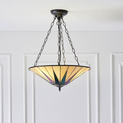 Endon 70754 - Lustra ar ķēdi DARK STAR 3xE27/60W/230V d. 49 cm
