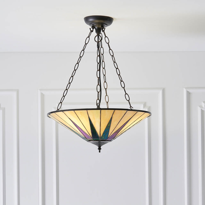 Endon 70754 - Lustra ar ķēdi DARK STAR 3xE27/60W/230V d. 49 cm