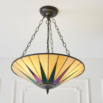 Endon 70754 - Lustra ar ķēdi DARK STAR 3xE27/60W/230V d. 49 cm