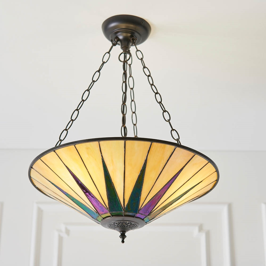 Endon 70754 - Lustra ar ķēdi DARK STAR 3xE27/60W/230V d. 49 cm