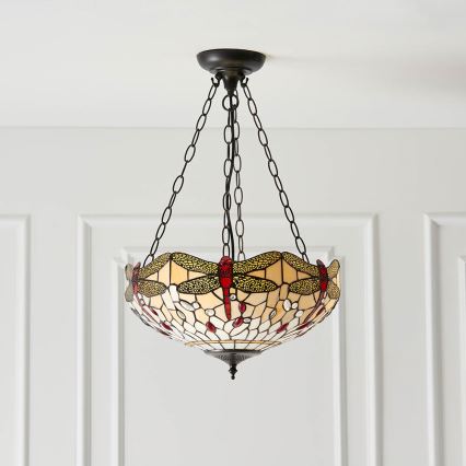 Endon 70759 - Lustra ar ķēdi DRAGONFLY 3xE27/60W/230V Ø 41 cm