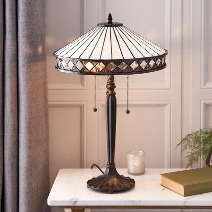 Endon 70935 - Galda lampa FARGO 2xE27/60W/230V d. 41,5 cm