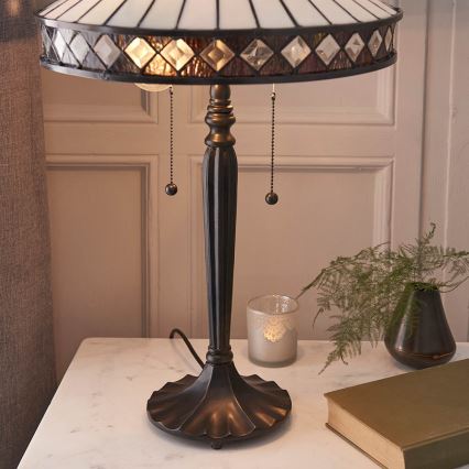 Endon 70935 - Galda lampa FARGO 2xE27/60W/230V d. 41,5 cm
