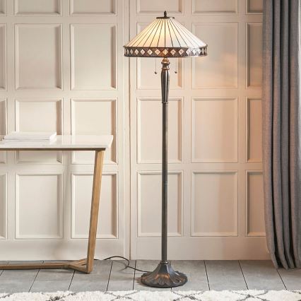 Endon 70936 - Grīdas lampa FARGO 2xE27/60W/230V Ø 50 cm