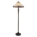 Endon 70936 - Grīdas lampa Tiffany FARGO 2xE27/60W/230V Ø 50 cm