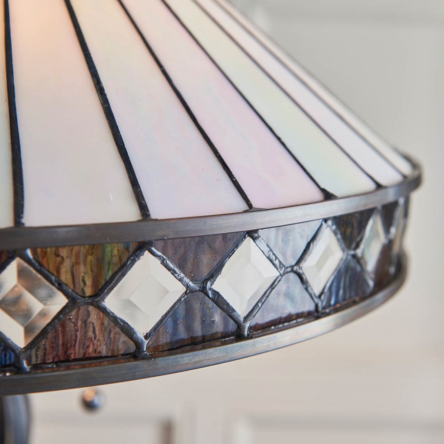 Endon 70936 - Grīdas lampa Tiffany FARGO 2xE27/60W/230V Ø 50 cm