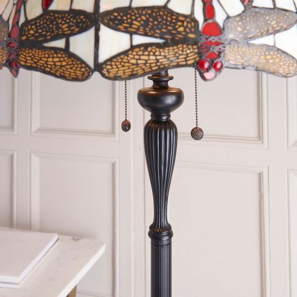 Endon 70940 - Stāvlampa DRAGONFLY 2xE27/60W/230V Ø 50 cm