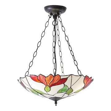 Endon 70946 - Lustra ar ķēdi Tiffany BOTANICA 3xE27/60W/230V Ø 45 cm