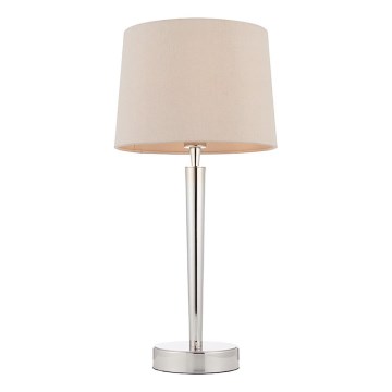 Endon 72175 - Galda lampa ar USB portu SYON 1xE14/40W/230V spīdīgi hromēta/bežāra
