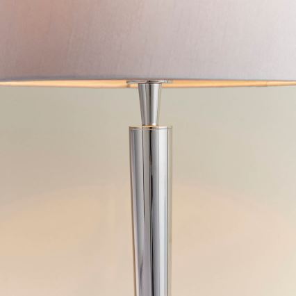 Endon 72175 - Galda lampa ar USB portu SYON 1xE14/40W/230V spīdīgi hromēta/bežāra