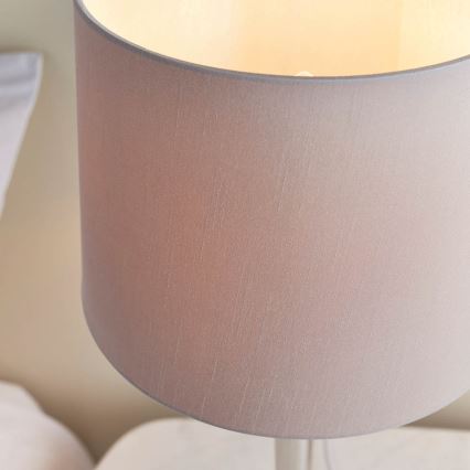 Endon 72175 - Galda lampa ar USB portu SYON 1xE14/40W/230V spīdīgi hromēta/bežāra