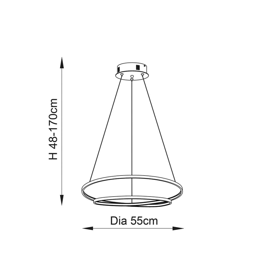 Endon 72479 - LED Lustra ar auklu SCRIBBLE LED/31,5W/230V 3000K zelta