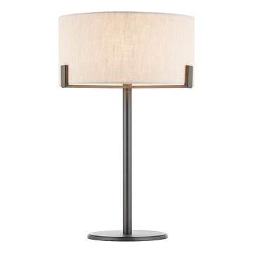 Endon 72631 - Galda lampa HAYFIELD 1xE27/40W/230V bronzas/pelēka