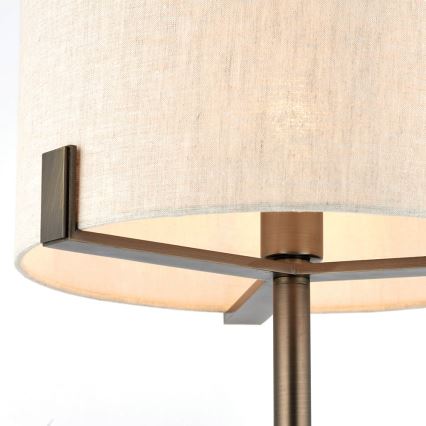 Endon 72631 - Galda lampa HAYFIELD 1xE27/40W/230V bronzas/pelēka
