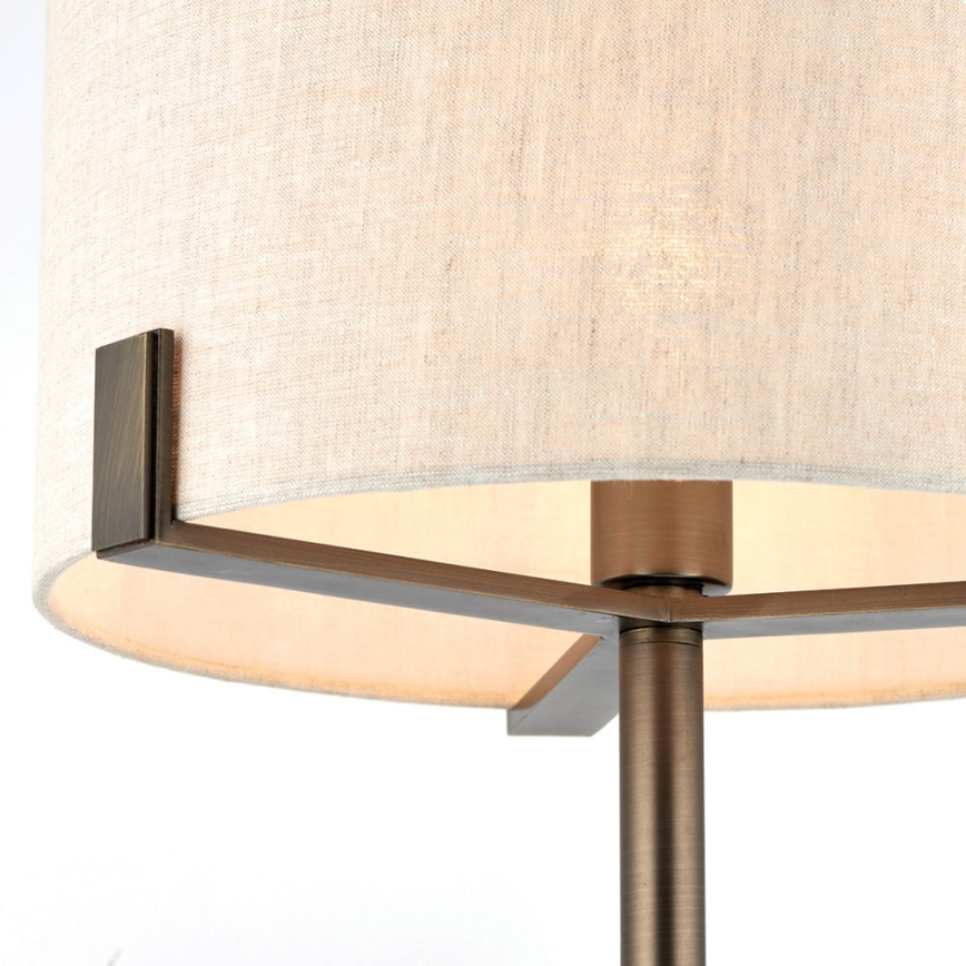 Endon 72631 - Galda lampa HAYFIELD 1xE27/40W/230V bronzas/pelēka