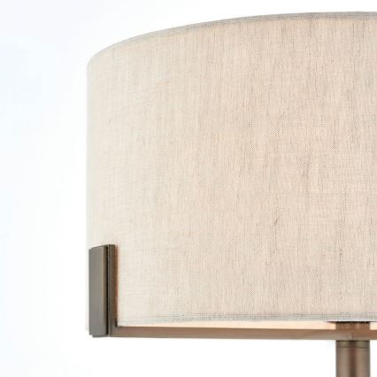 Endon 72631 - Galda lampa HAYFIELD 1xE27/40W/230V bronzas/pelēka