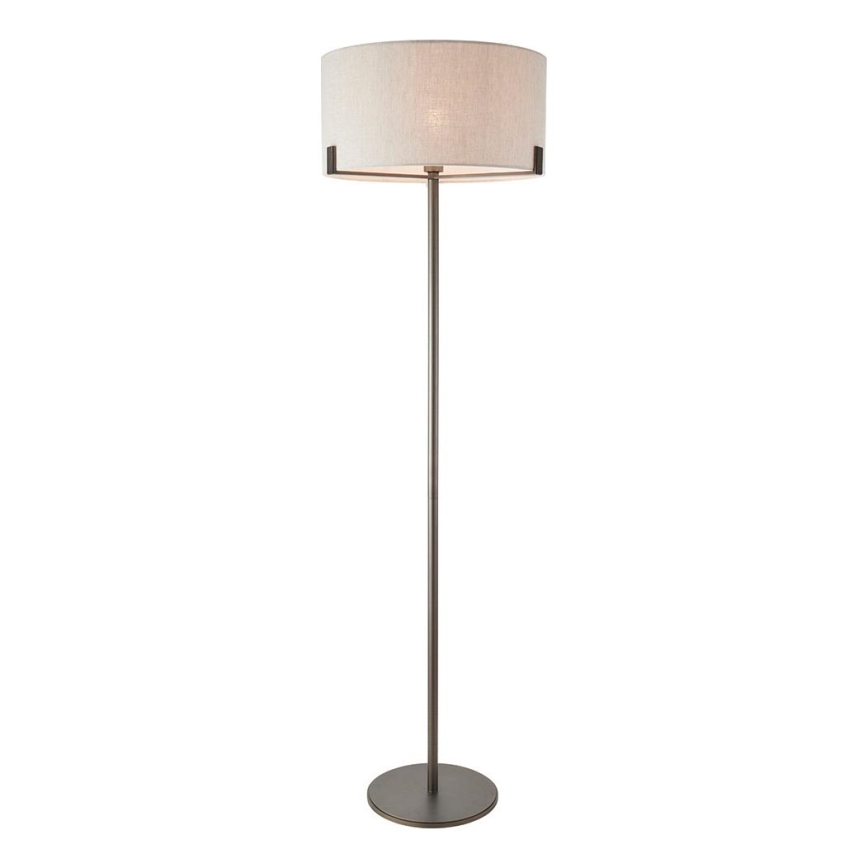 Endon 72634 - Grīdas stāvlampa HAYFIELD 1xE27/40W/230V brūna/pelēka