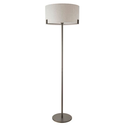 Endon 72634 - Grīdas stāvlampa HAYFIELD 1xE27/40W/230V brūna/pelēka