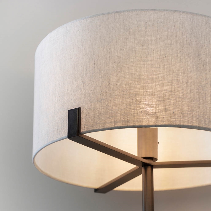 Endon 72634 - Grīdas stāvlampa HAYFIELD 1xE27/40W/230V brūna/pelēka