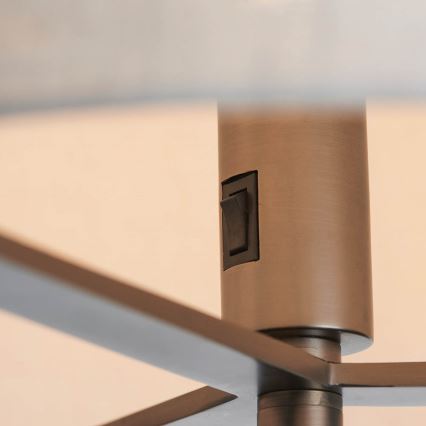 Endon 72634 - Grīdas stāvlampa HAYFIELD 1xE27/40W/230V brūna/pelēka