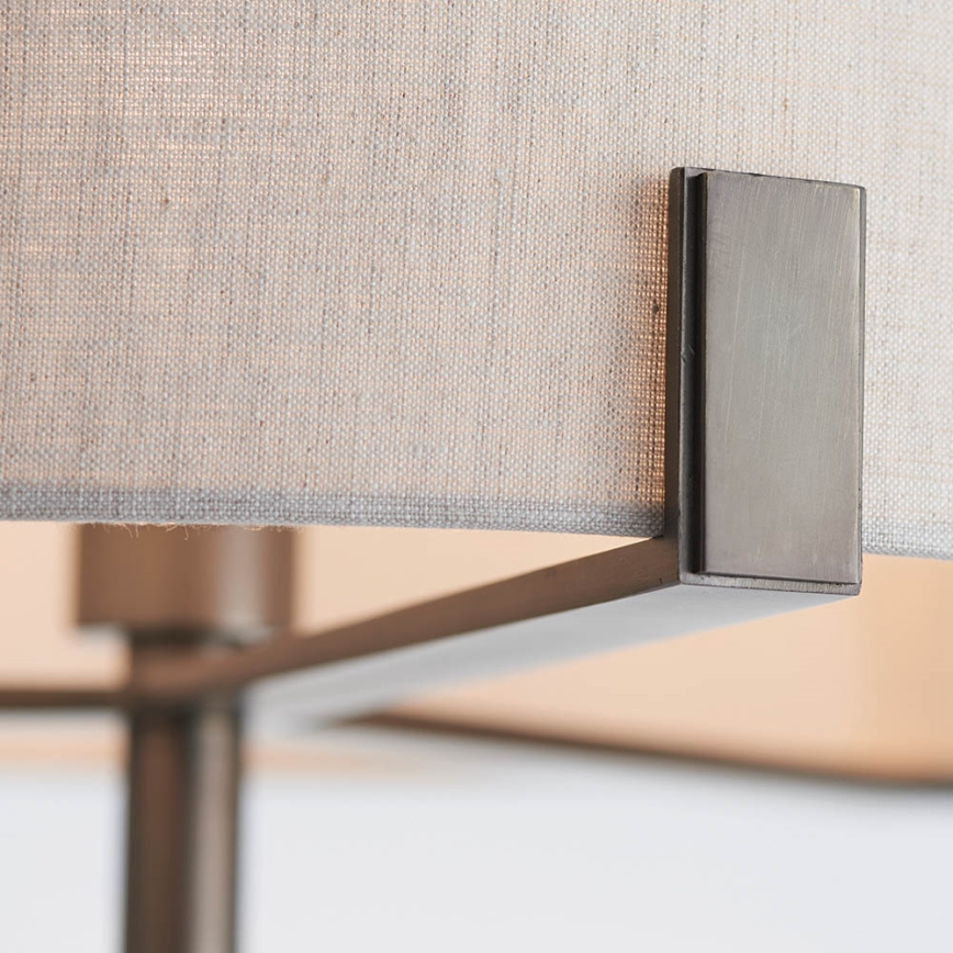 Endon 72634 - Grīdas stāvlampa HAYFIELD 1xE27/40W/230V brūna/pelēka